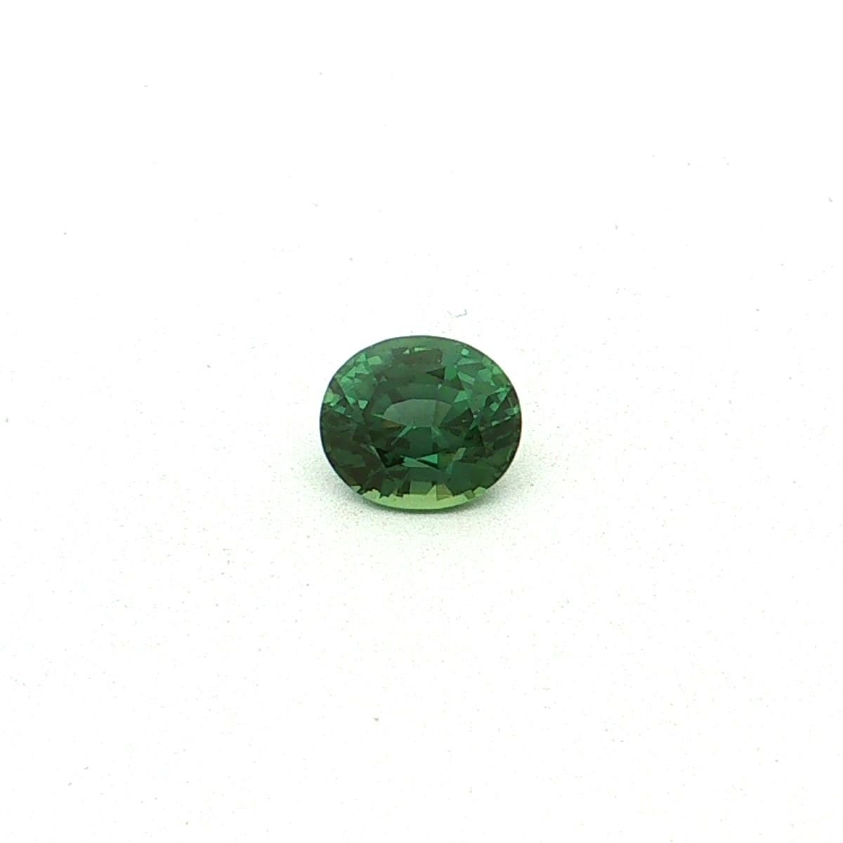3.33 Carat Green Oval Sapphire