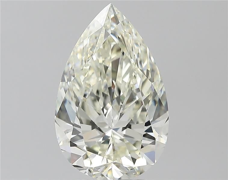 5.01ct K VS2 Rare Carat Ideal Cut Pear Diamond