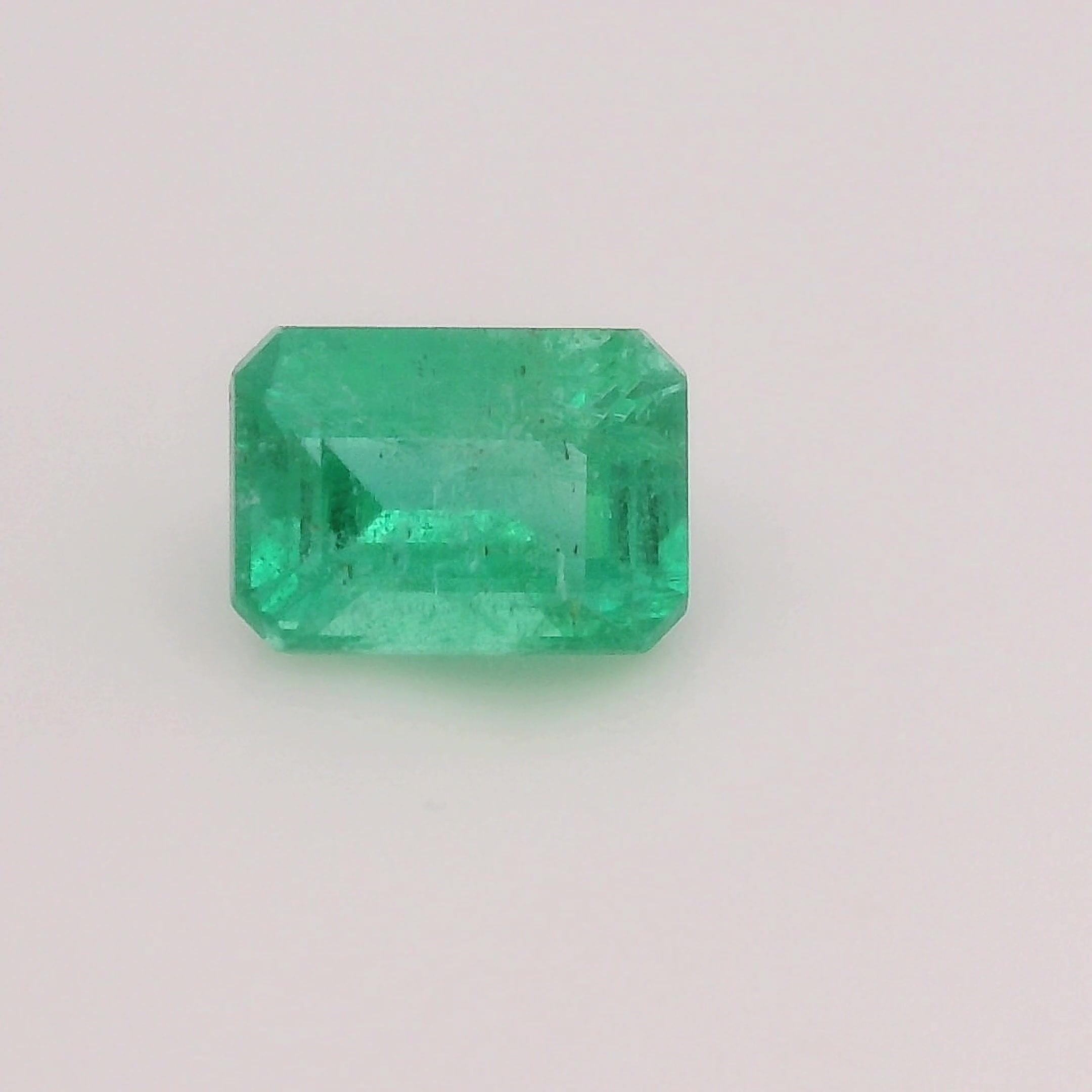 0.58 Carat Green Emerald-Cut Emerald