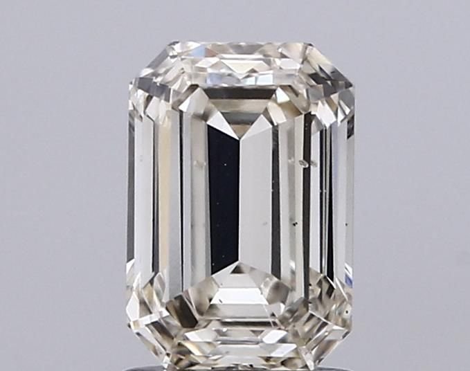 1.37ct J SI1 Rare Carat Ideal Cut Emerald Diamond