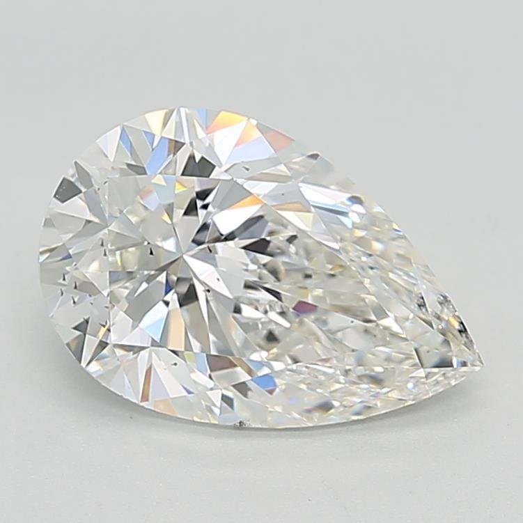 3.00ct F SI1 Rare Carat Ideal Cut Pear Lab Grown Diamond