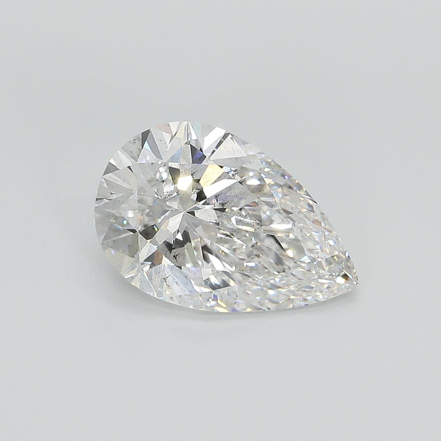 3.22ct F SI2 Rare Carat Ideal Cut Pear Lab Grown Diamond