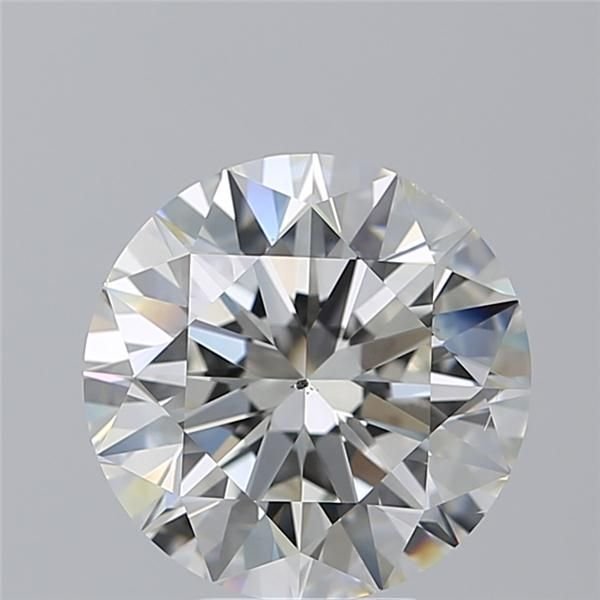 5.01ct H SI1 Rare Carat Ideal Cut Round Diamond