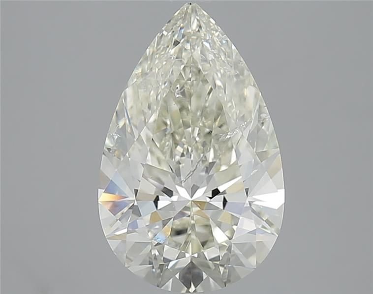 3.02ct K SI2 Rare Carat Ideal Cut Pear Diamond