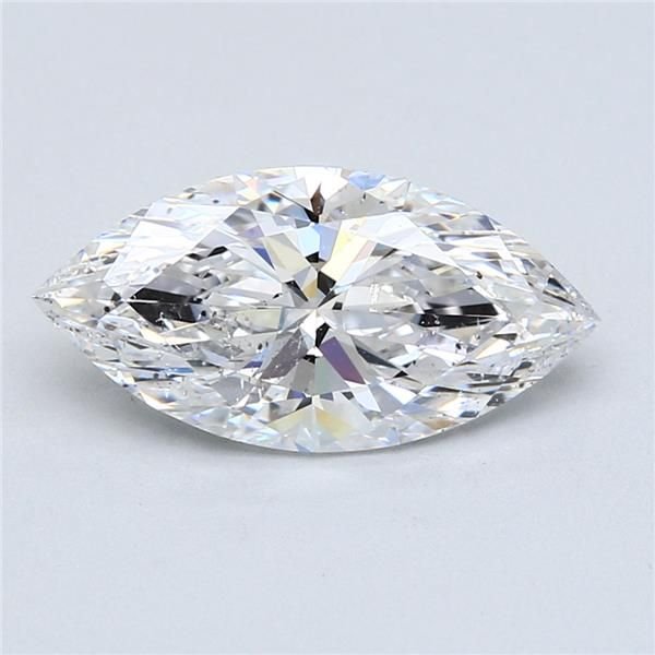 3.07ct D SI2 Rare Carat Ideal Cut Marquise Diamond