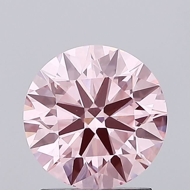 1.69 Ct. Fancy Vivid Pink Round Lab Diamond
