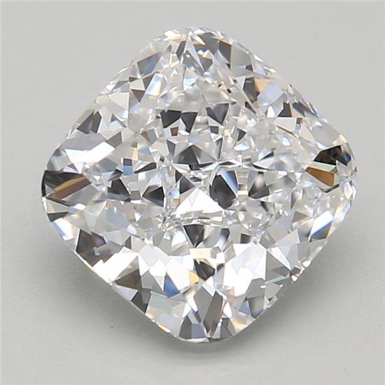 2.63ct D VVS2 Rare Carat Ideal Cut Cushion Lab Grown Diamond