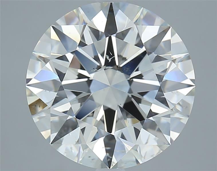 5.05ct J SI2 Rare Carat Ideal Cut Round Diamond