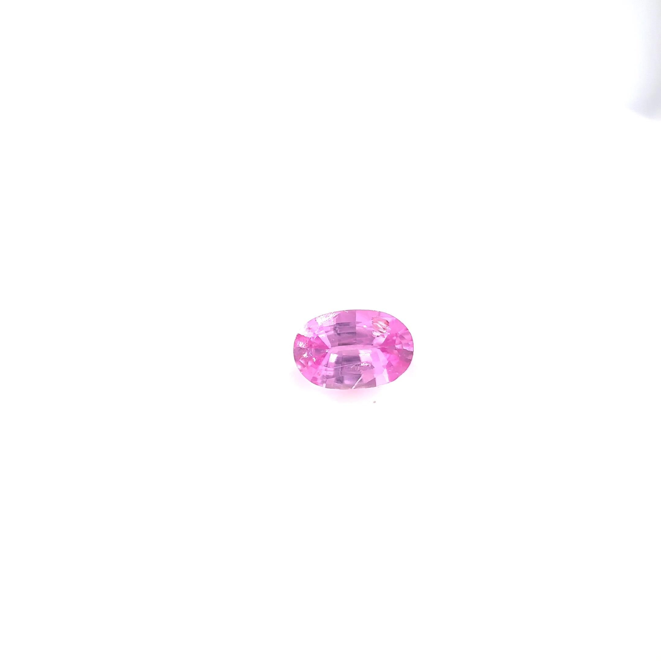 0.56 Carat Pink Oval Sapphire