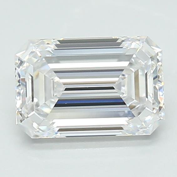 1.10ct D VVS2 Rare Carat Ideal Cut Emerald Lab Grown Diamond