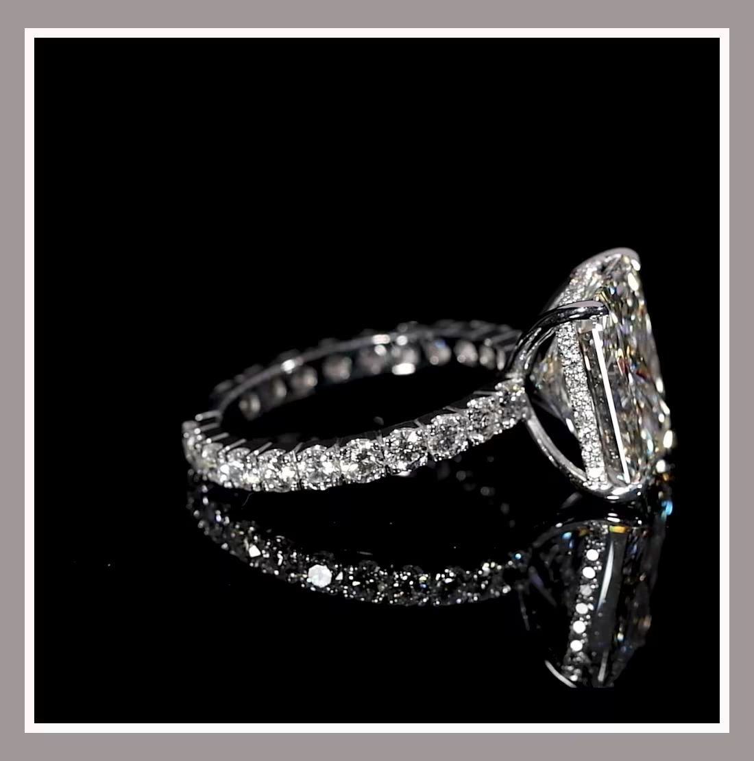 6.04ct K VS2 Rare Carat Ideal Cut Radiant Diamond