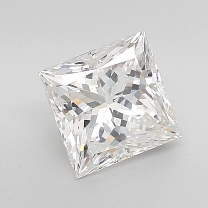 2.70ct F VS1 Rare Carat Ideal Cut Princess Lab Grown Diamond