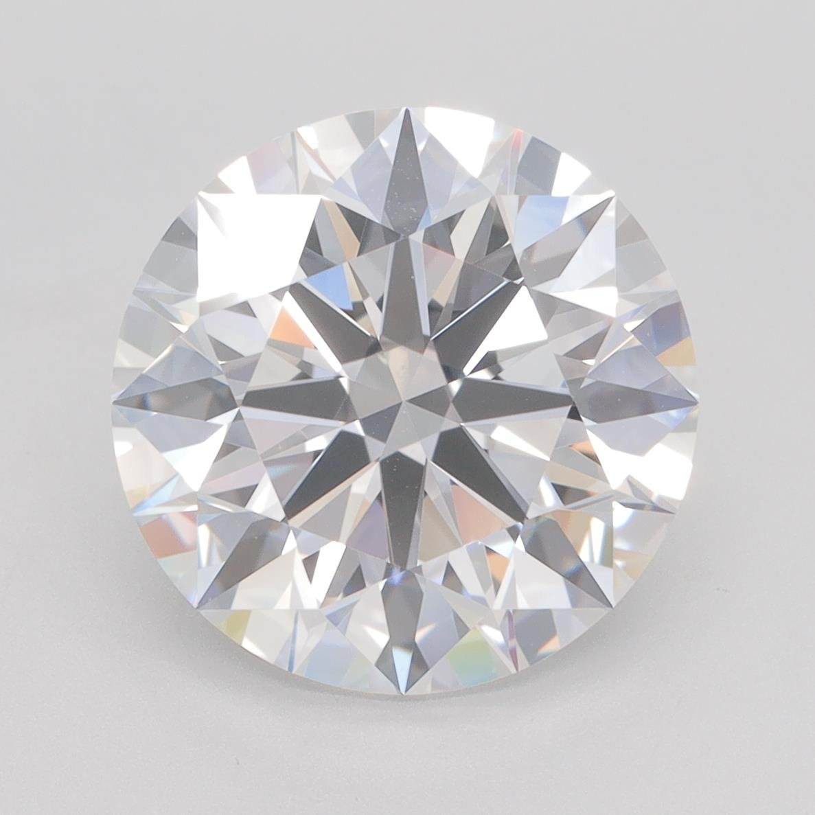 5.42ct F IF Rare Carat Ideal Cut Round Lab Grown Diamond