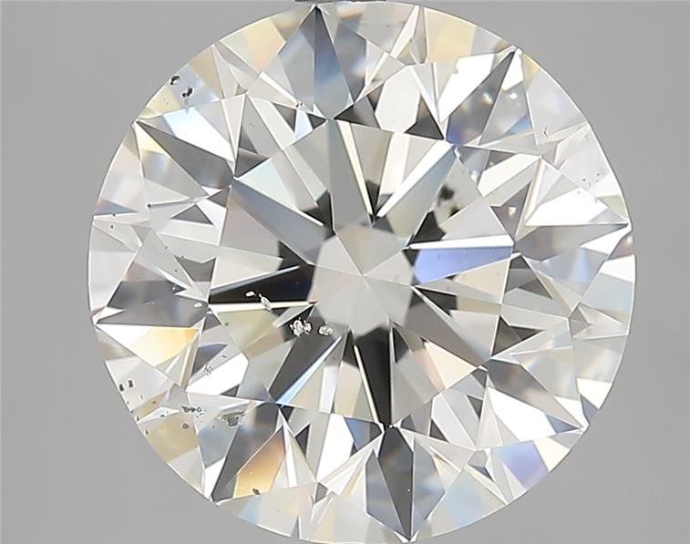 5.01ct K SI2 Rare Carat Ideal Cut Round Diamond