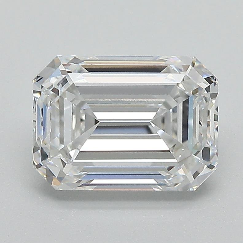 2.18ct D VS2 Rare Carat Ideal Cut Emerald Lab Grown Diamond