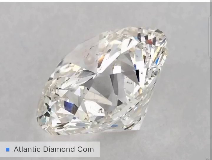 3.51ct G SI2 Rare Carat Ideal Cut Round Diamond