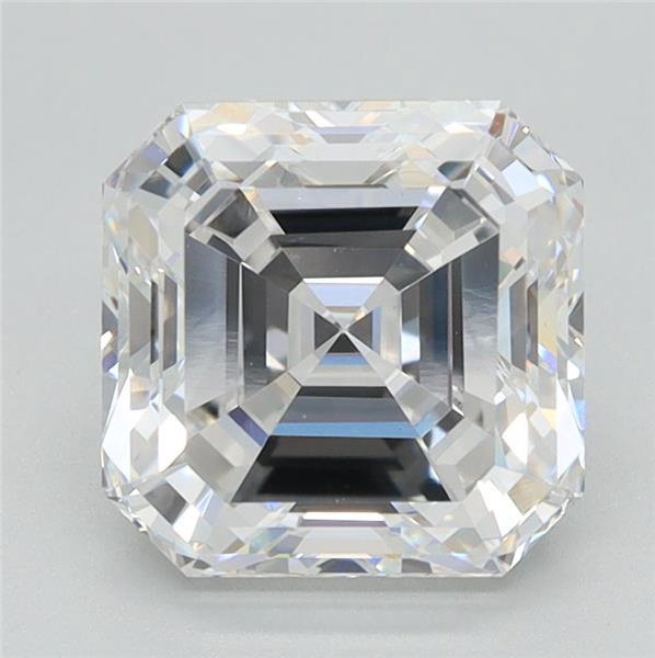 3.14ct F VVS2 Rare Carat Ideal Cut Asscher Lab Grown Diamond