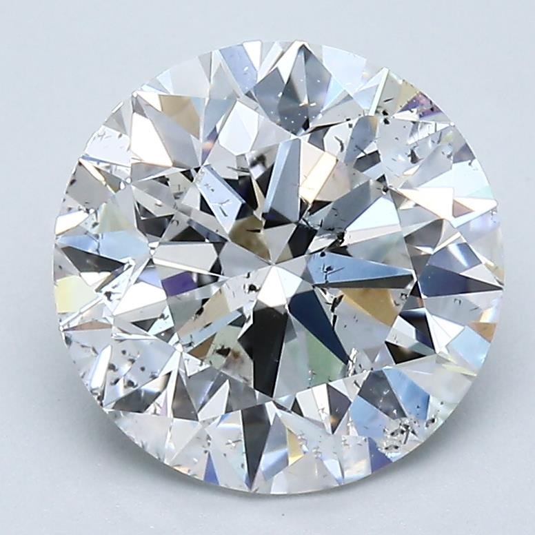 3.02ct E SI2 Rare Carat Ideal Cut Round Diamond