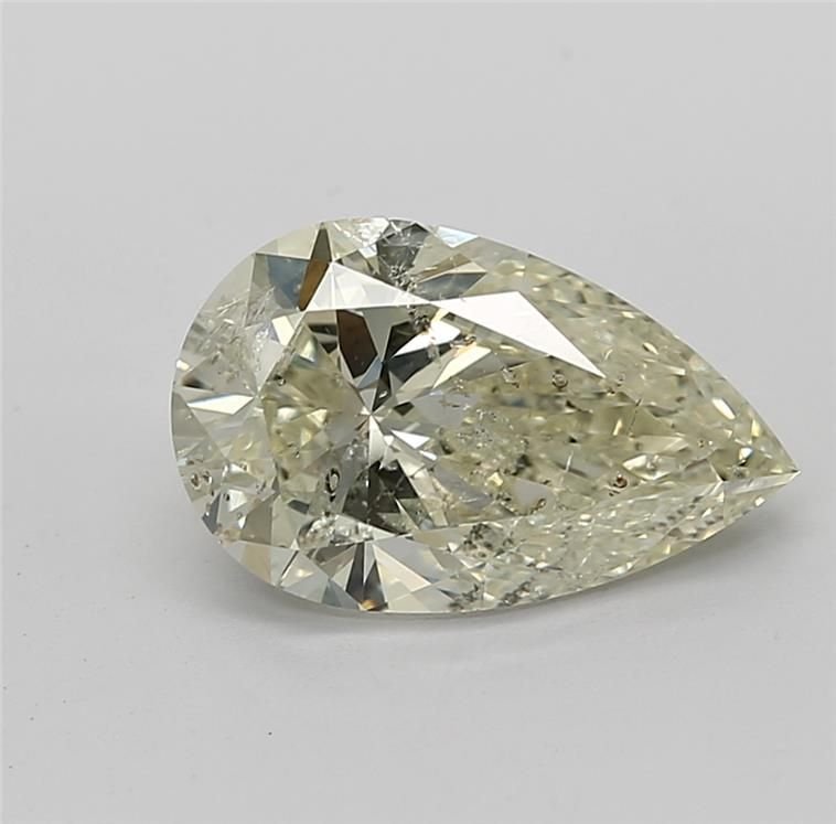 3.00ct K SI2 Rare Carat Ideal Cut Pear Diamond