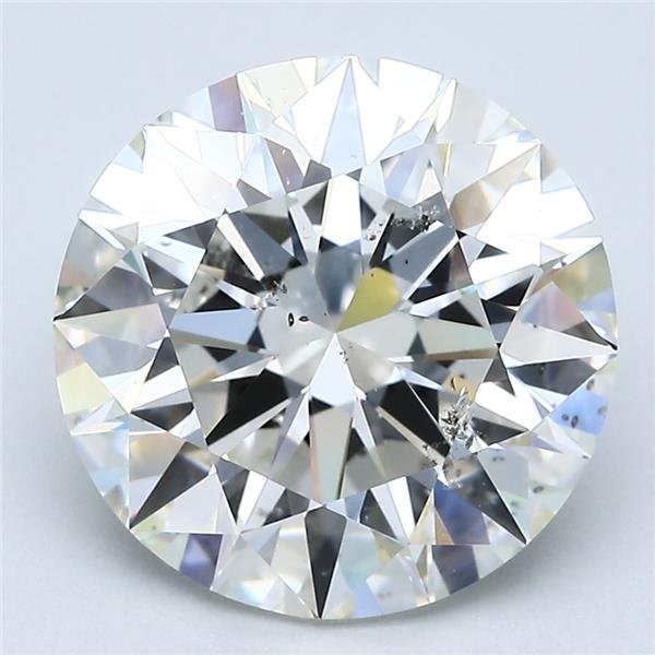 4.57ct I SI2 Rare Carat Ideal Cut Round Diamond