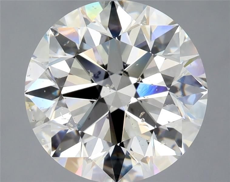 3.51ct J SI2 Rare Carat Ideal Cut Round Diamond