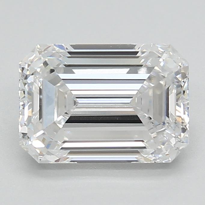 2.08ct D SI1 Excellent Cut Emerald Lab Grown Diamond