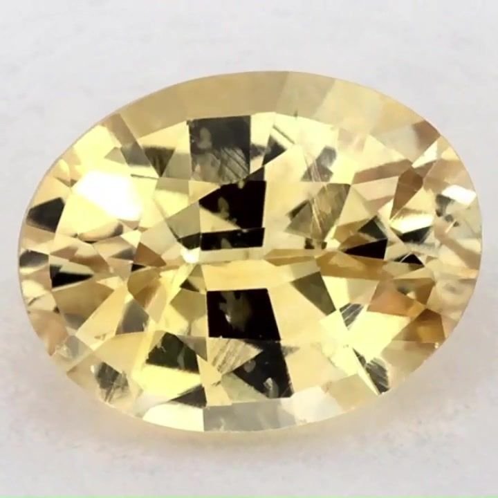 1.52 Carat Yellow Oval Sapphire