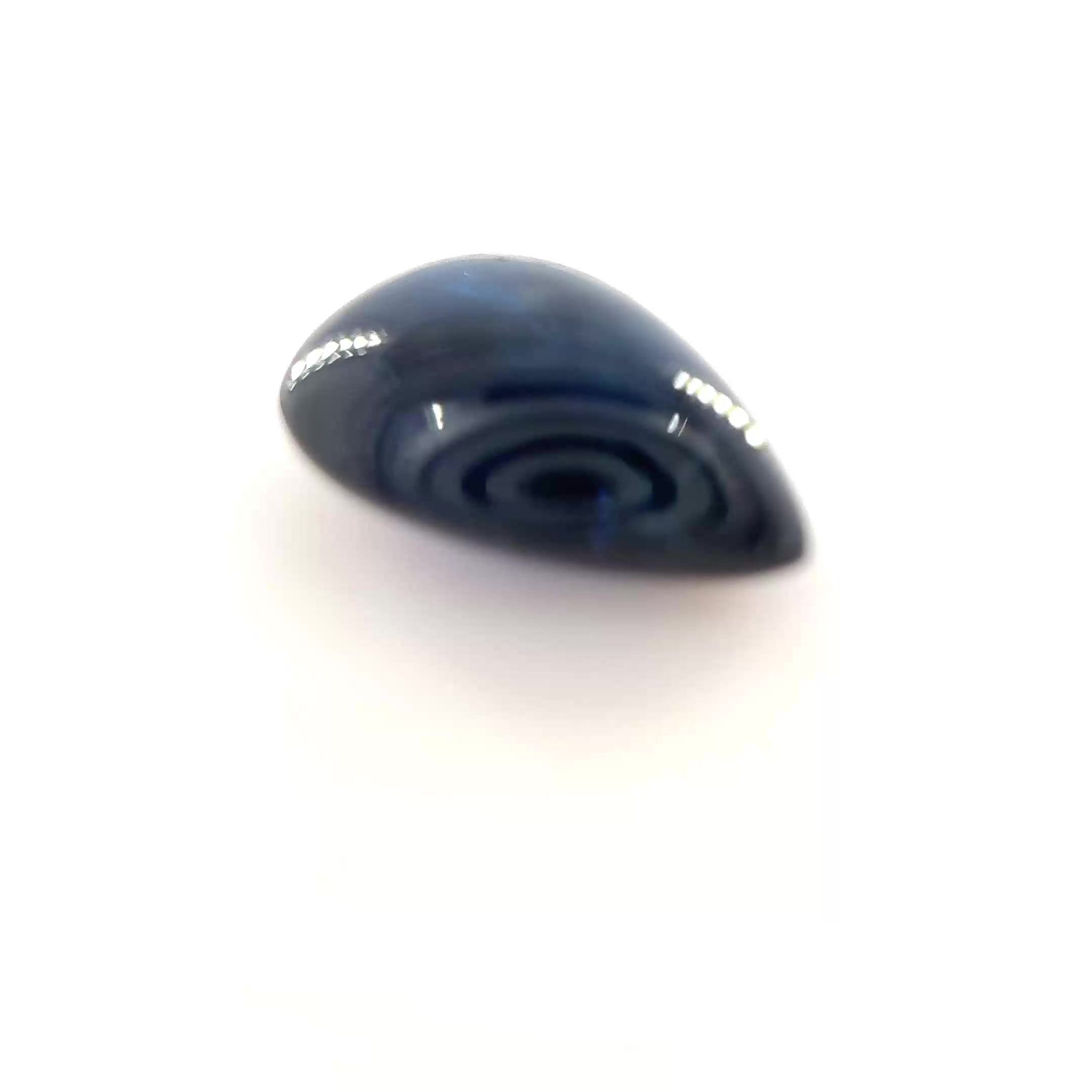 2.89 Carat Deep Blue Pear Sapphire