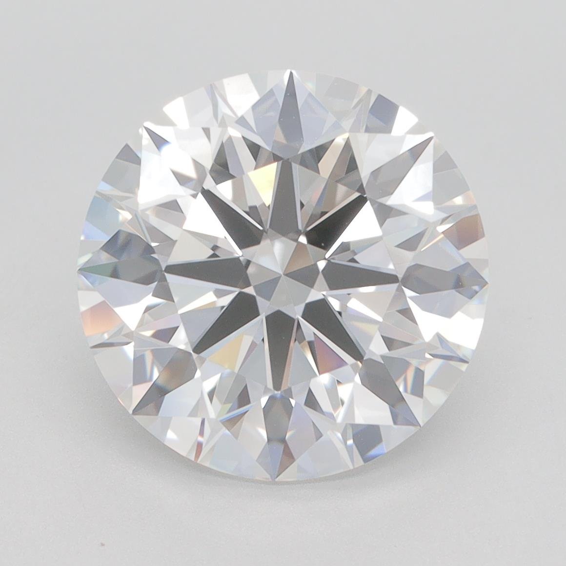 5.15ct F IF Rare Carat Ideal Cut Round Lab Grown Diamond