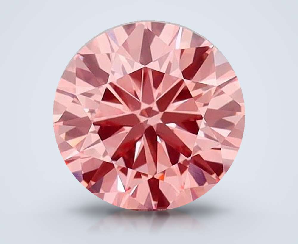 1.53 Ct. Fancy Intense Pink Round Lab Diamond