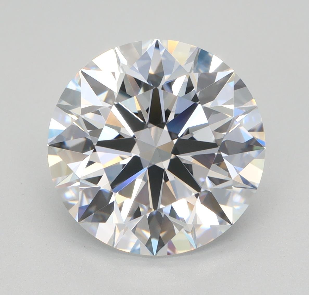 3.04ct E IF Rare Carat Ideal Cut Round Lab Grown Diamond