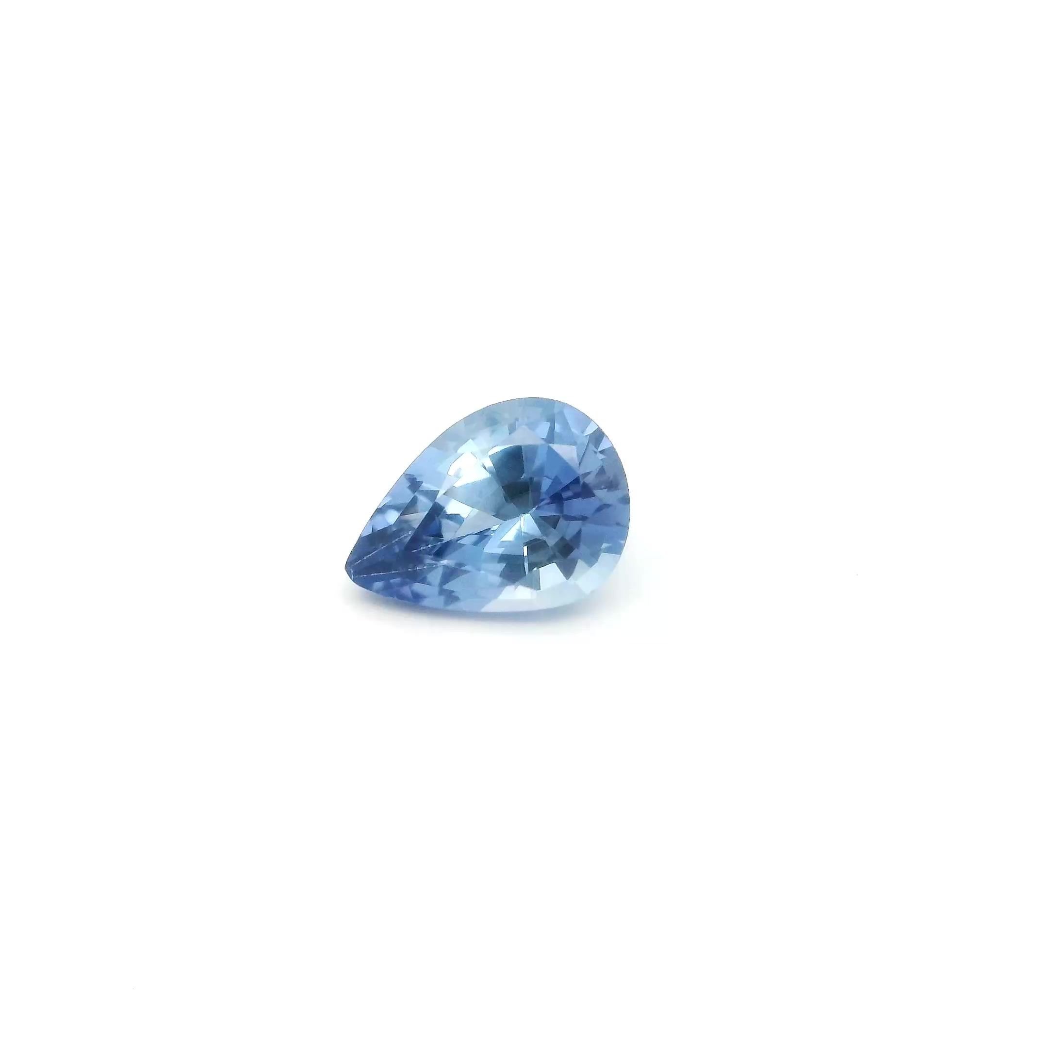 0.93 Carat Blue Pear Sapphire