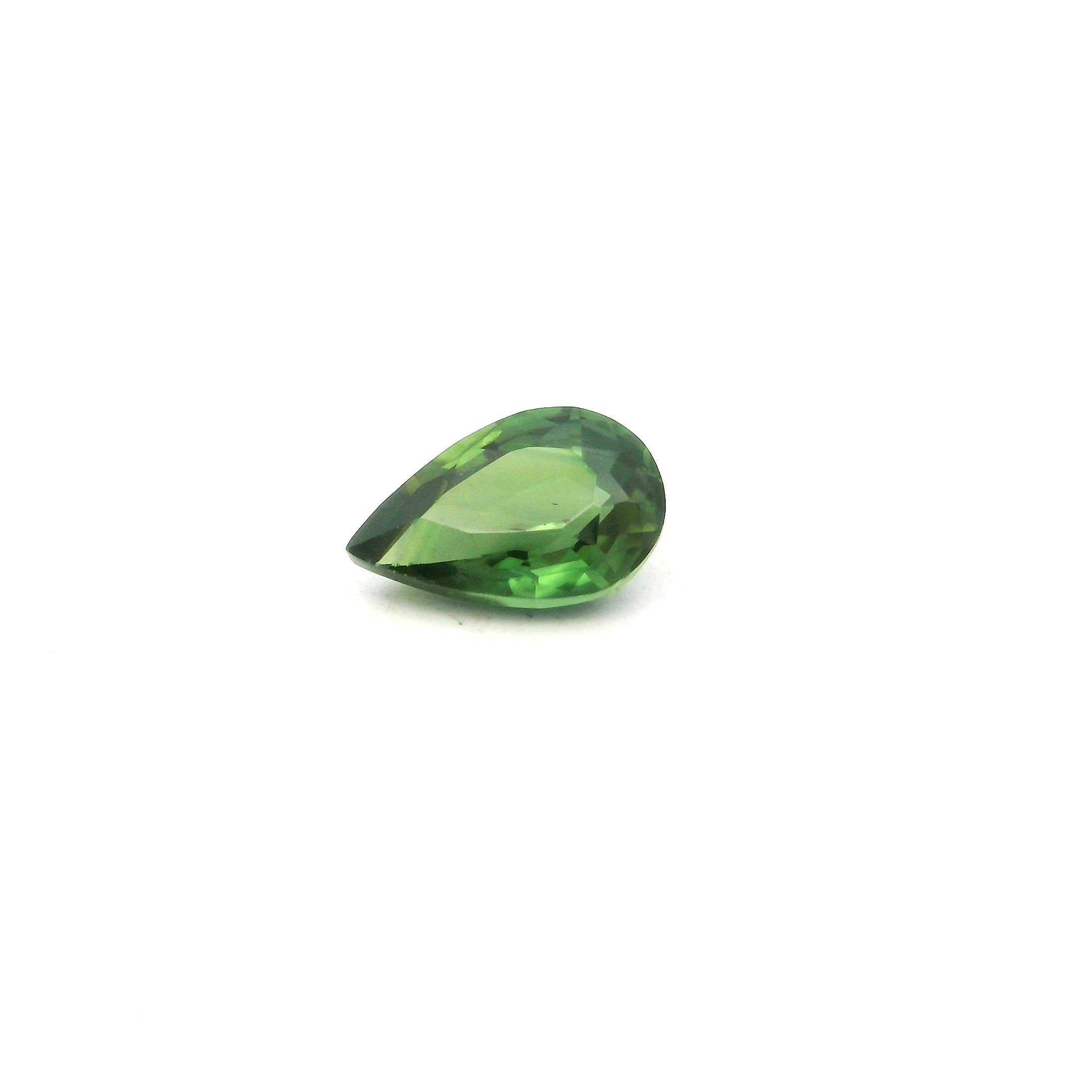 0.68 Carat Green Pear Sapphire