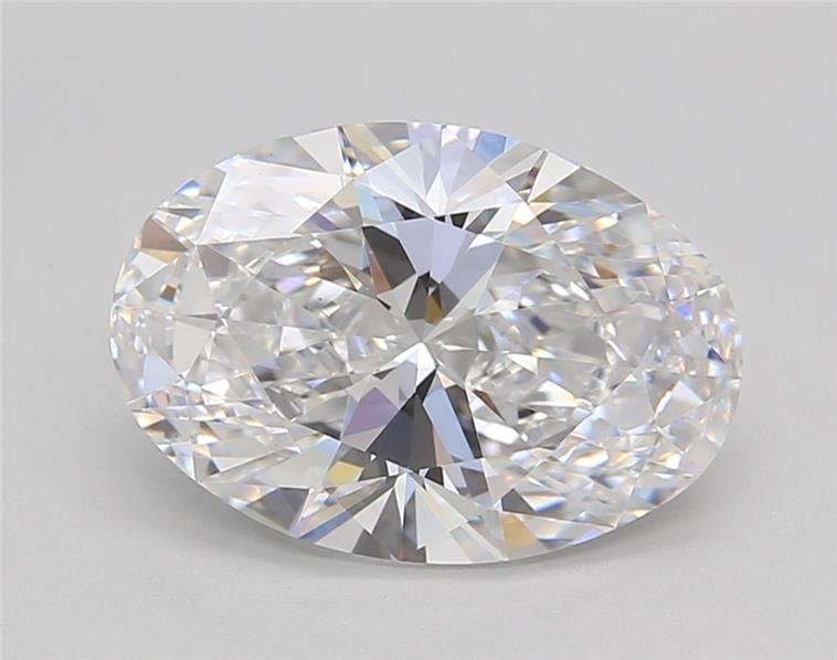 3.02ct D VS1 Rare Carat Ideal Cut Oval Lab Grown Diamond