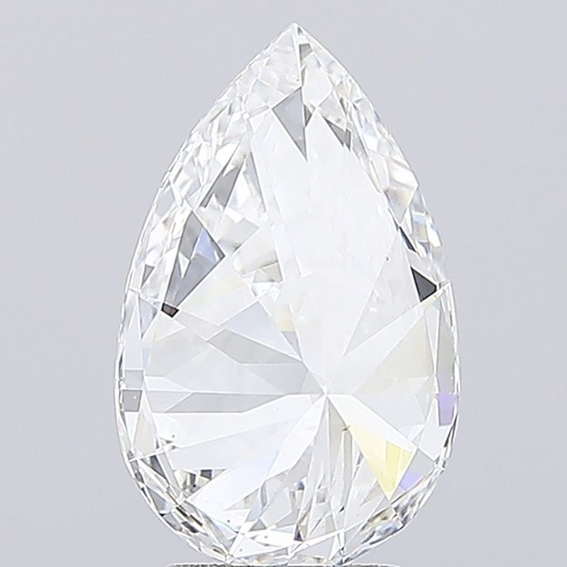 4.00ct E VS2 Rare Carat Ideal Cut Pear Lab Grown Diamond