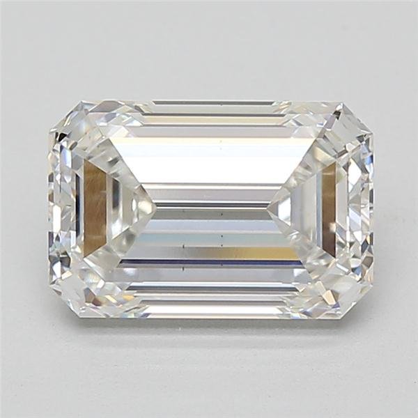 3.08ct F VS2 Rare Carat Ideal Cut Emerald Lab Grown Diamond