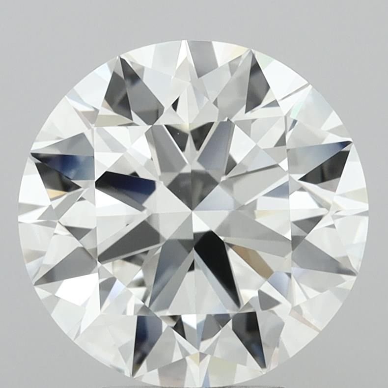 5.01ct H VVS2 Rare Carat Ideal Cut Round Diamond