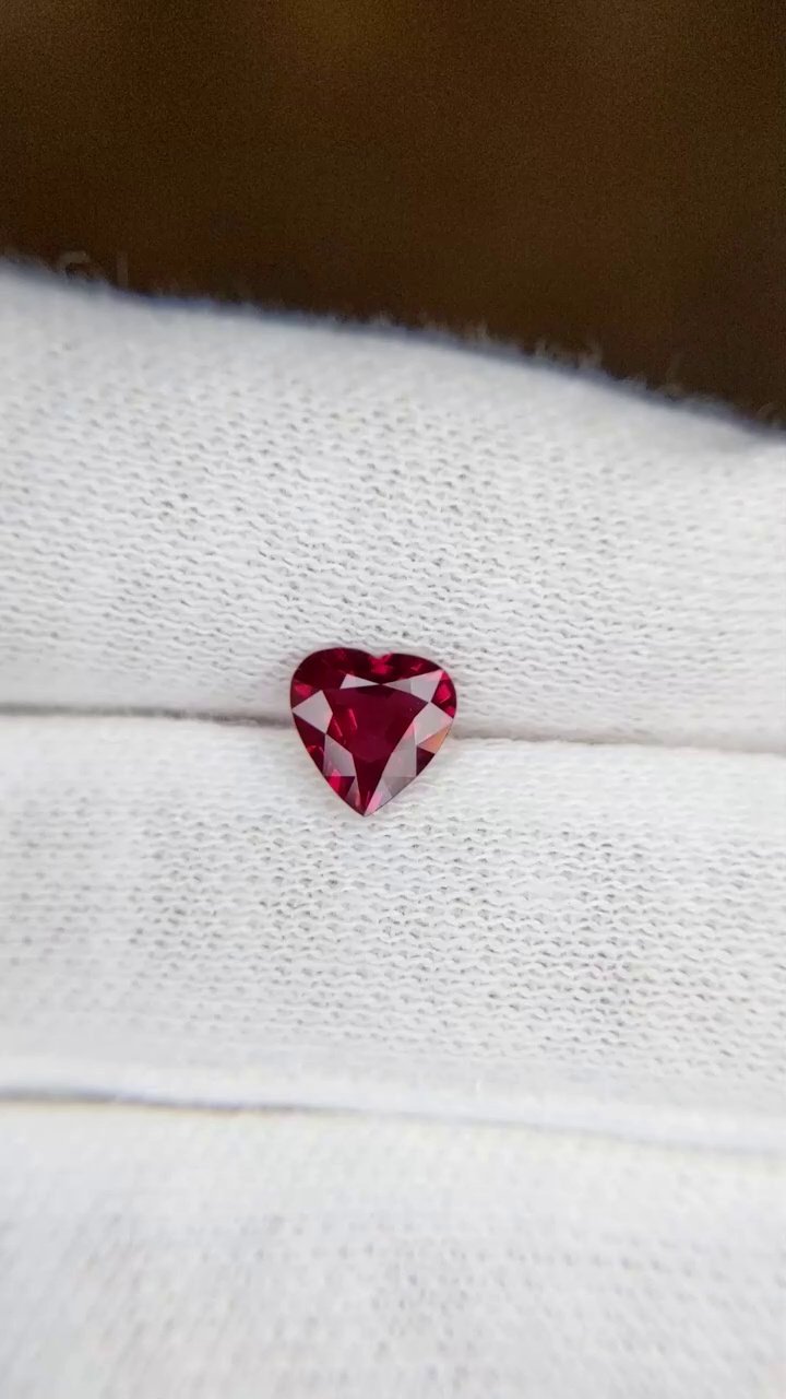 0.81 Carat Red Heart Ruby