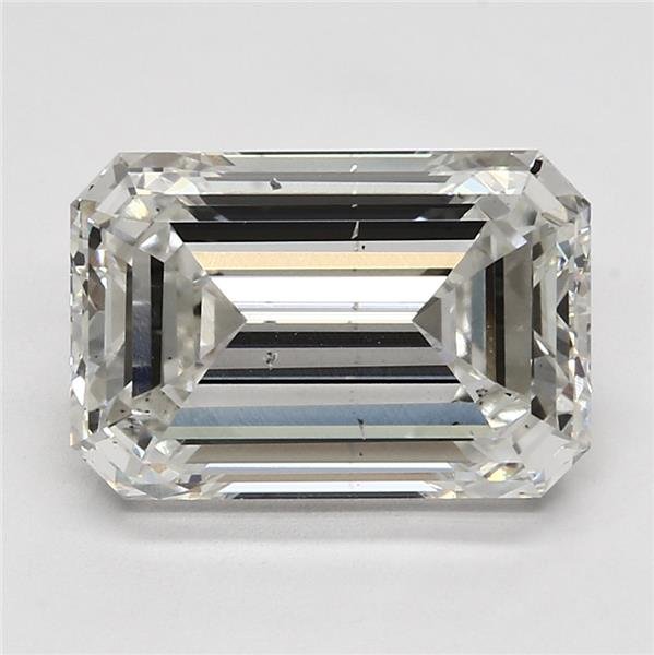 7.01ct H SI1 Rare Carat Ideal Cut Emerald Lab Grown Diamond