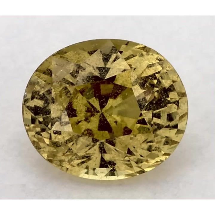 3.84 Carat Yellow Oval Sapphire