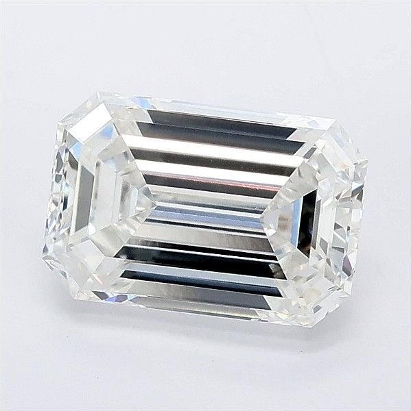 2.58ct F VVS2 Rare Carat Ideal Cut Emerald Lab Grown Diamond