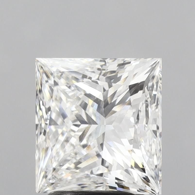 3.29ct F VVS2 Rare Carat Ideal Cut Princess Lab Grown Diamond