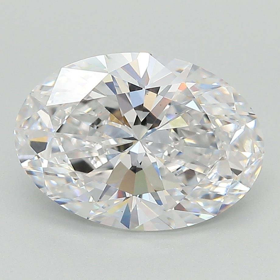 3.09ct D VS1 Rare Carat Ideal Cut Oval Lab Grown Diamond