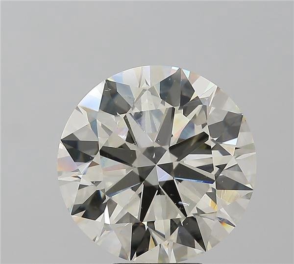 6.02ct K SI1 Rare Carat Ideal Cut Round Diamond