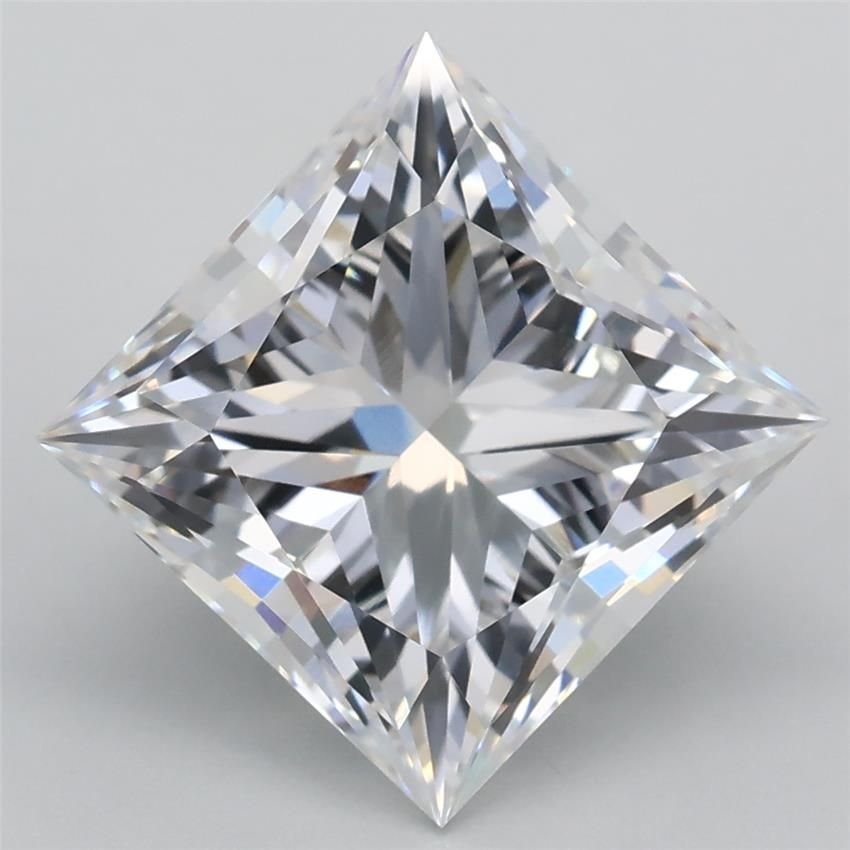 4.06ct D VVS2 Rare Carat Ideal Cut Princess Lab Grown Diamond