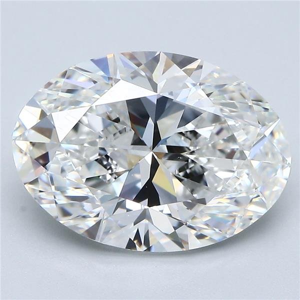 5.01ct F VS2 Rare Carat Ideal Cut Oval Diamond