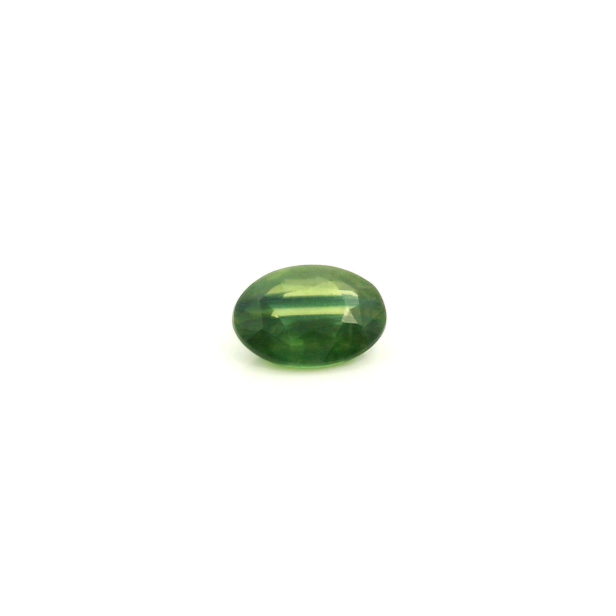 0.60 Carat Green Oval Sapphire