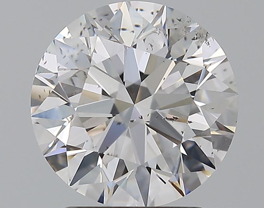 2.01ct D SI2 Rare Carat Ideal Cut Round Diamond