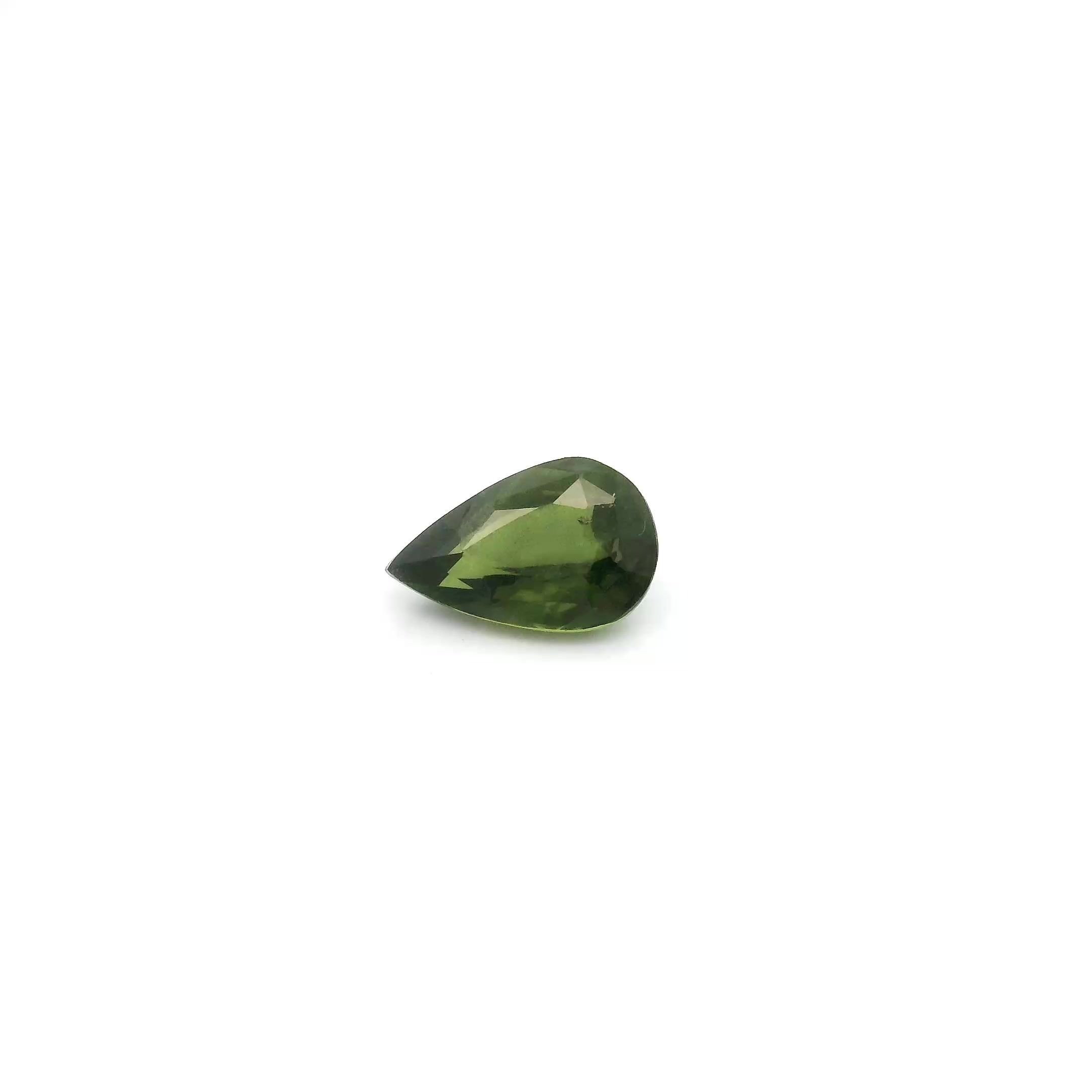 0.55 Carat Intense Green Pear Sapphire