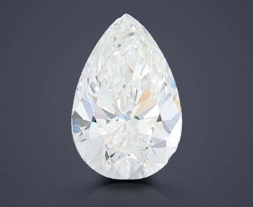 6.57 Carat Pear Lab Diamond